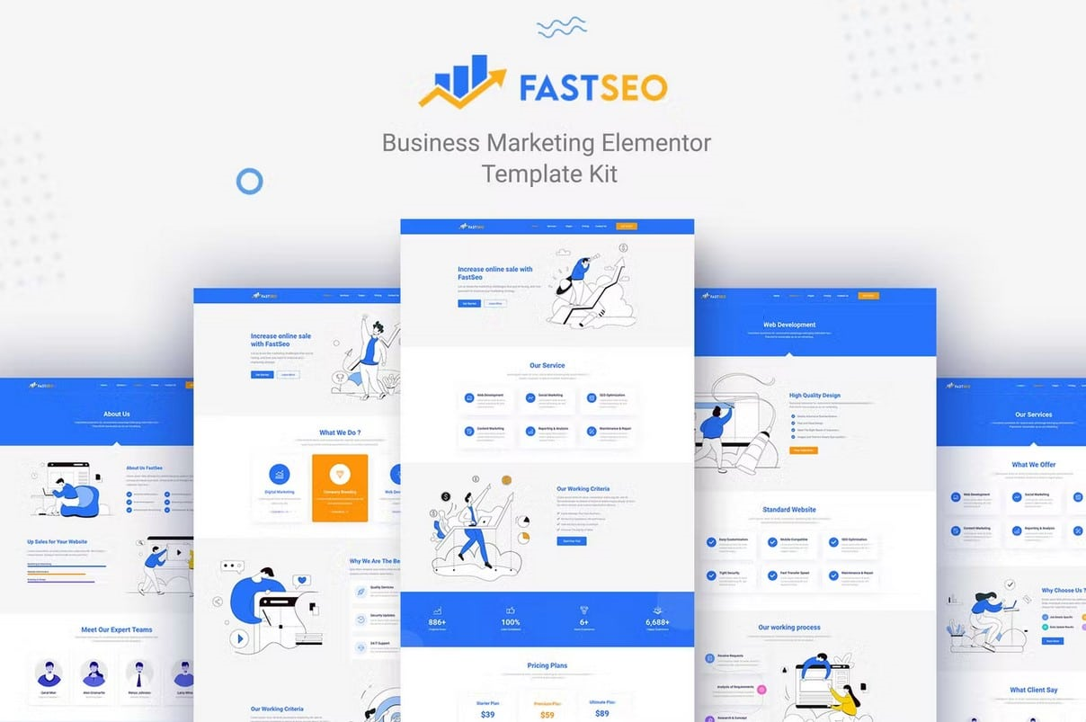 FASTSEO – BUSINESS MARKETING ELEMENTOR TEMPLATE KIT